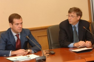 Dmitry Medvedev and Bill Gates