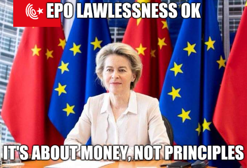 EPO Lawlessness OK; It's about money, not principles