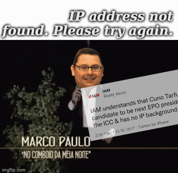 IP address not found. Please try again.