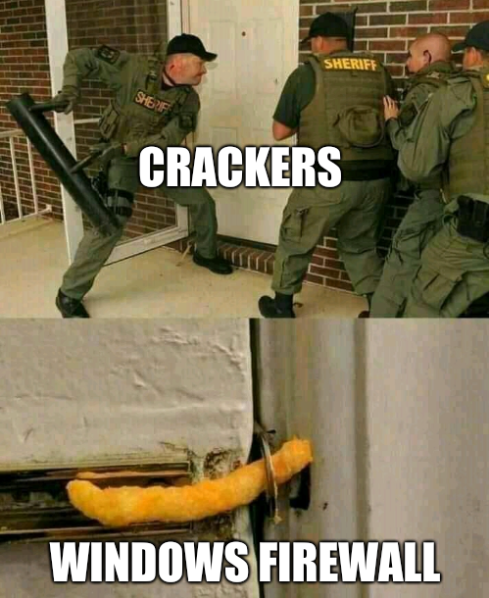 Crackers and Windows firewall