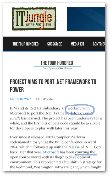 Project Aims to Port .NET Framework to Power