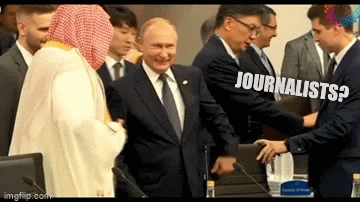 Putin bin Salman handshake: Journalists? What Journalists?
