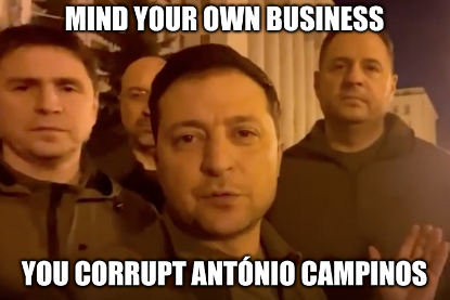 Mind your own business; You Corrupt António Campinos...