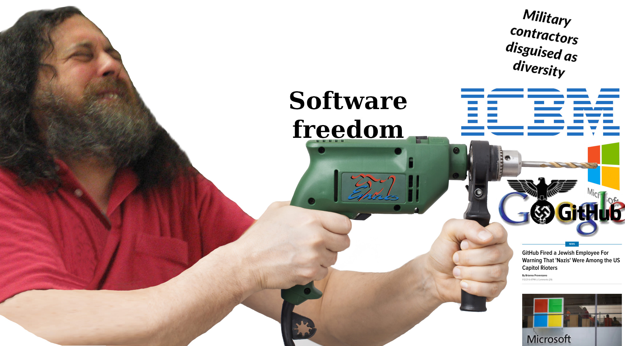 Software freedom; Military contractors disguised as diversity