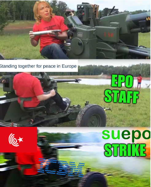 EPO staff; SUEPO Strike