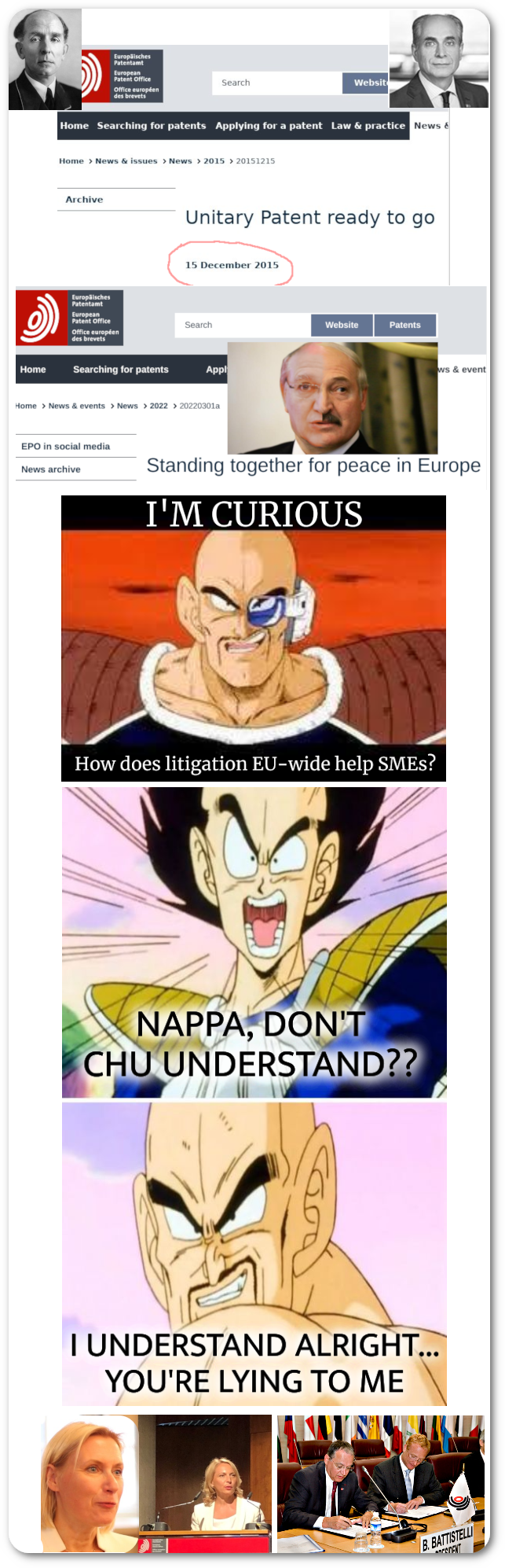 I'm Curious; How does litigation EU-wide help SMEs? Nappa, don't chu understand?? I understand alright... you're lying to me