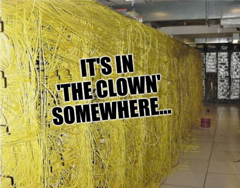 It's in 'the clown' somewhere...