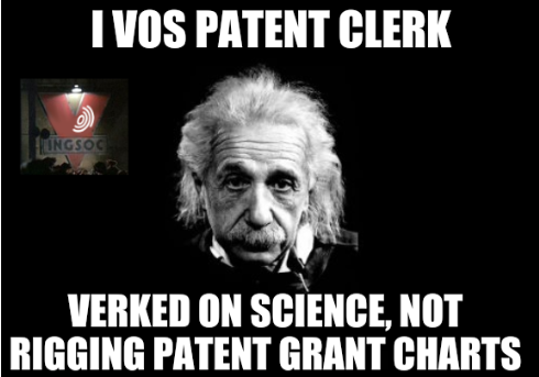 Albert Einstein: I vos patent clerk; verked on science, not rigging patent grant charts