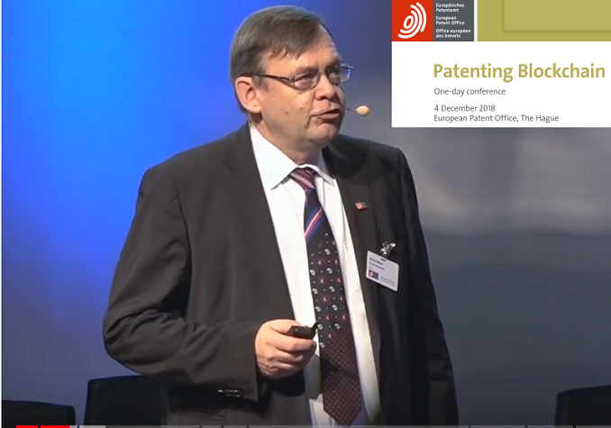 Georg Weber at Patenting Blockchain