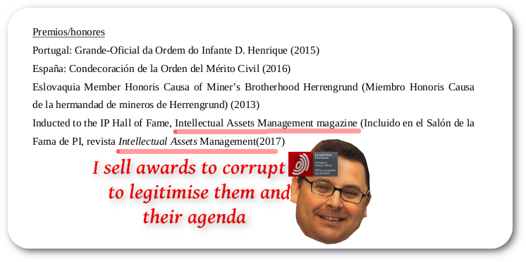 IAM: I sell awards to corrupt officials to legitimise them and their agenda