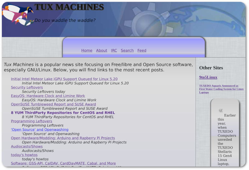 A tuxmachines mockup