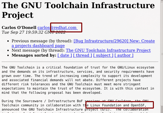 The GNU Toolchain Infrastructure Project