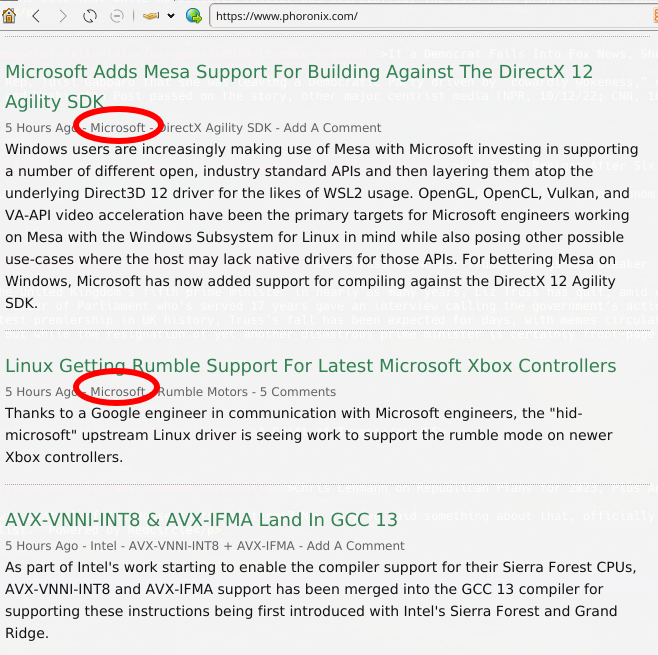 Phoronix Microsoft: Microsoft Adds Mesa Support For Building Against The DirectX 12 Agility SDK; Linux Getting Rumble Support For Latest Microsoft Xbox Controllers