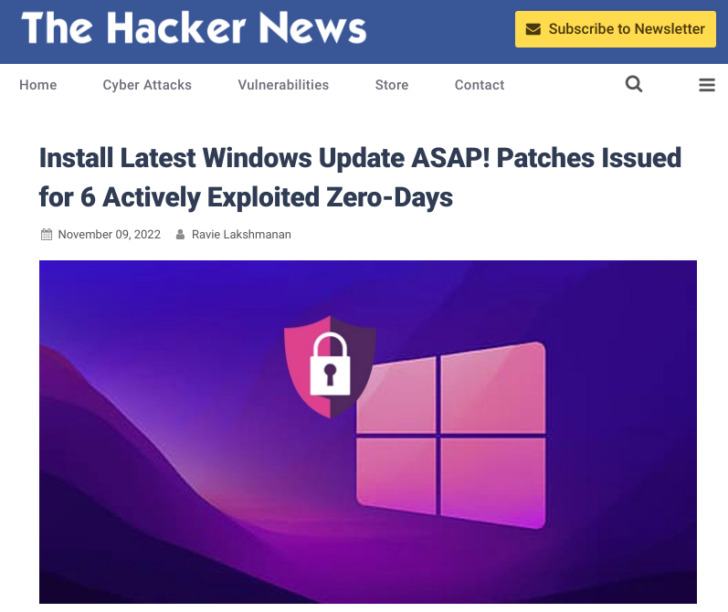 Install Latest Windows Update ASAP! Patches Issued for 6 Actively Exploited Zero-Days