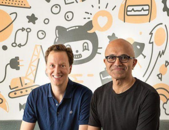 Satya Nadella and Nat Friedman