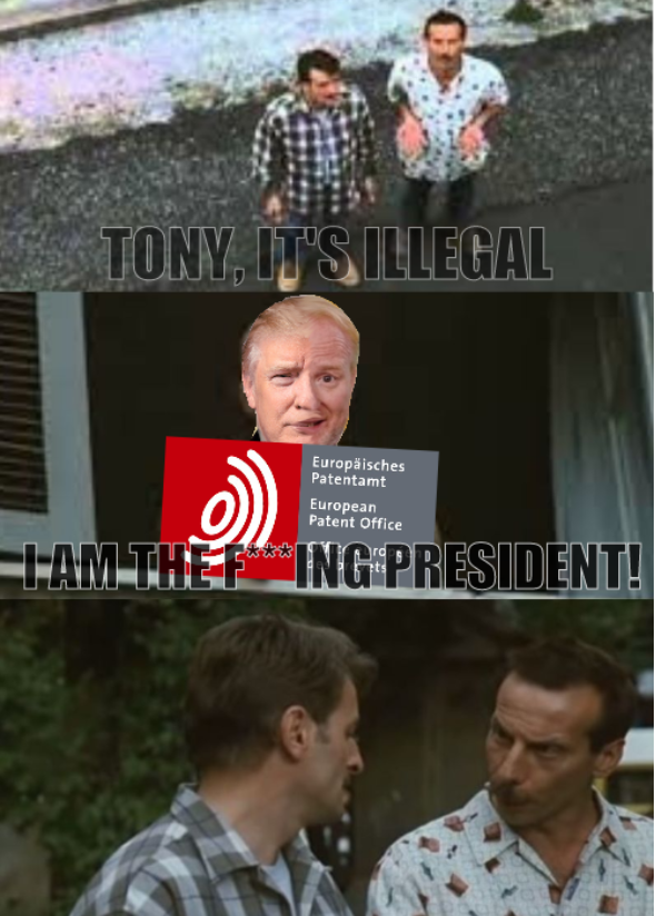 Tony, it's illegal; I am the f***ing president!