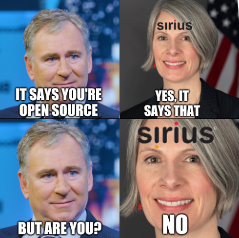 Ken Griffin + Ethical advice commission: It says you're open source; Yes, it says that; But are you? No