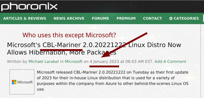 CBL-Mariner by Larabel: Who uses this except Microsoft?