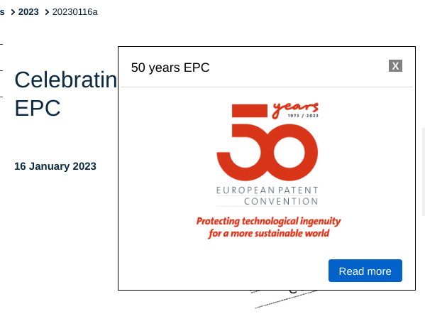 EPC at 50 with overlay