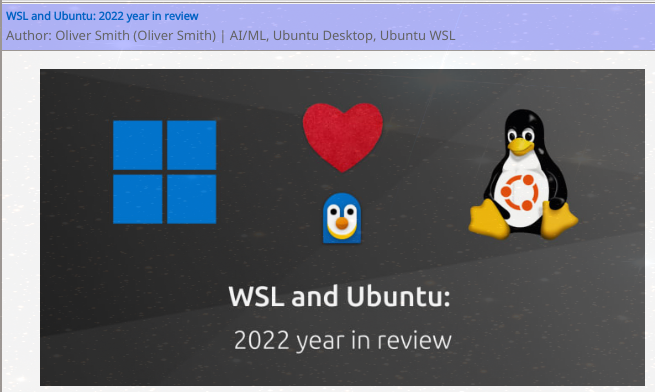 WSL and Ubuntu: 2022 year in review