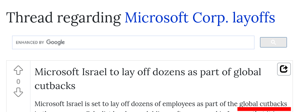 Global Microsoft layoffs