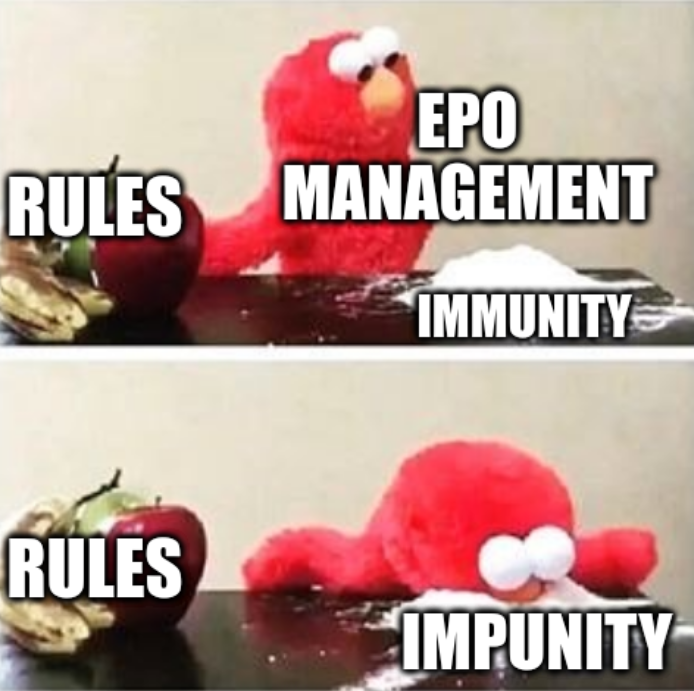 Rules, Immunity, EPO management, Rules, impunity