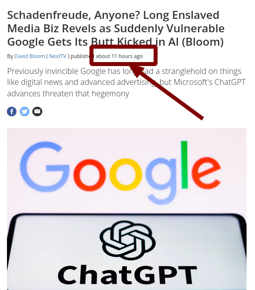 Schadenfreude, Anyone? Long Enslaved Media Biz Revels as Suddenly Vulnerable Google Gets Its Butt Kicked in AI (Bloom)