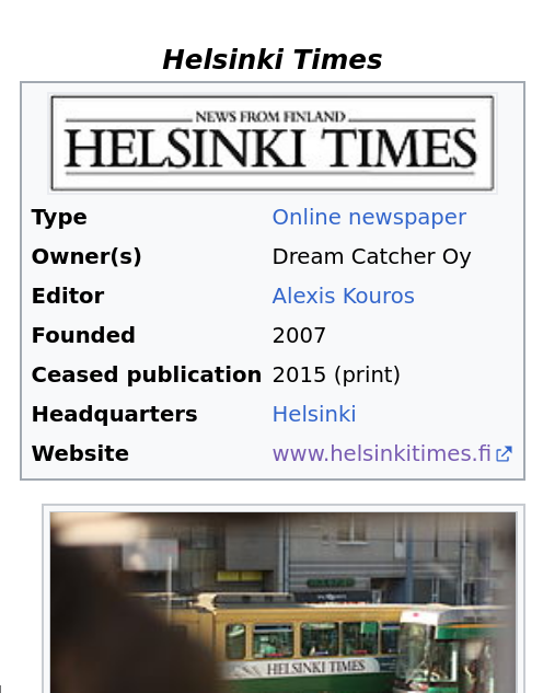 Helsinki Times Wikipedia