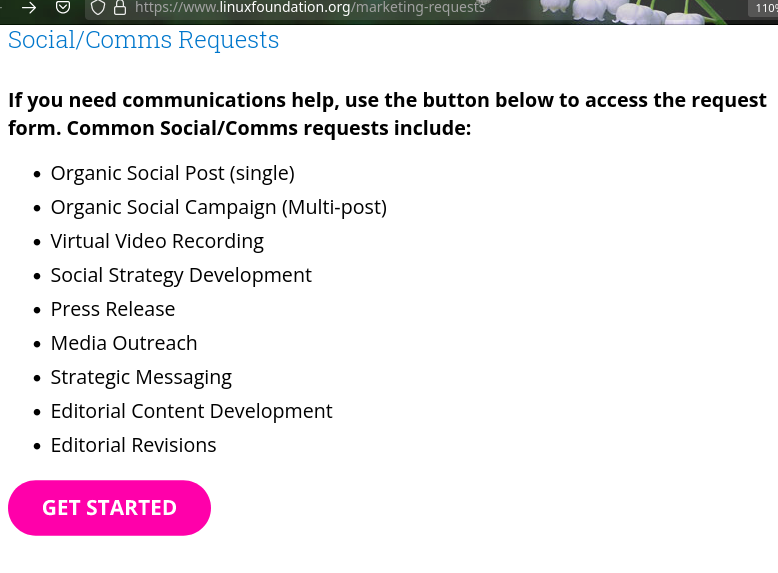 Marketing & Comms Services Requests