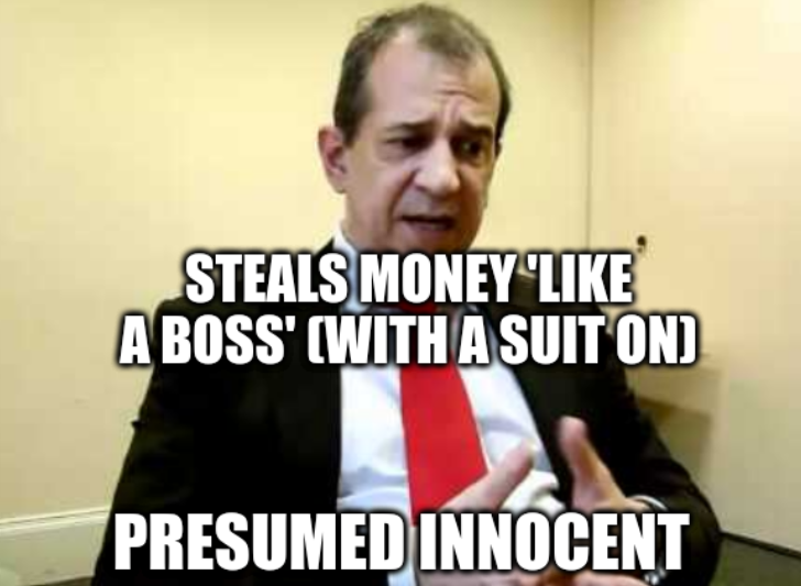 Mark Anthony Taylor theft: Steals money 'like a boss' (with a suit on); presumed innocent