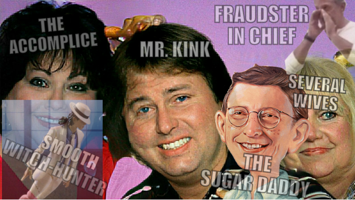 Sirius caricature/Sirius chart: The Sugar Daddy; Witch-hunter; the accomplice; several wives; mr. kink; fraudster in chief
