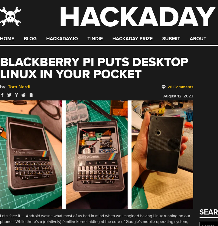 Blackberry Pi Puts Desktop Linux In Your Pocket - Hackaday