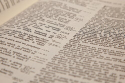 Close up photo of a bible text