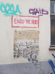 Some graffiti on streets of Ljubljana Slovenia