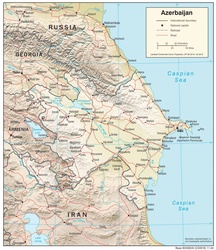 Azerbaijan Physiography Map