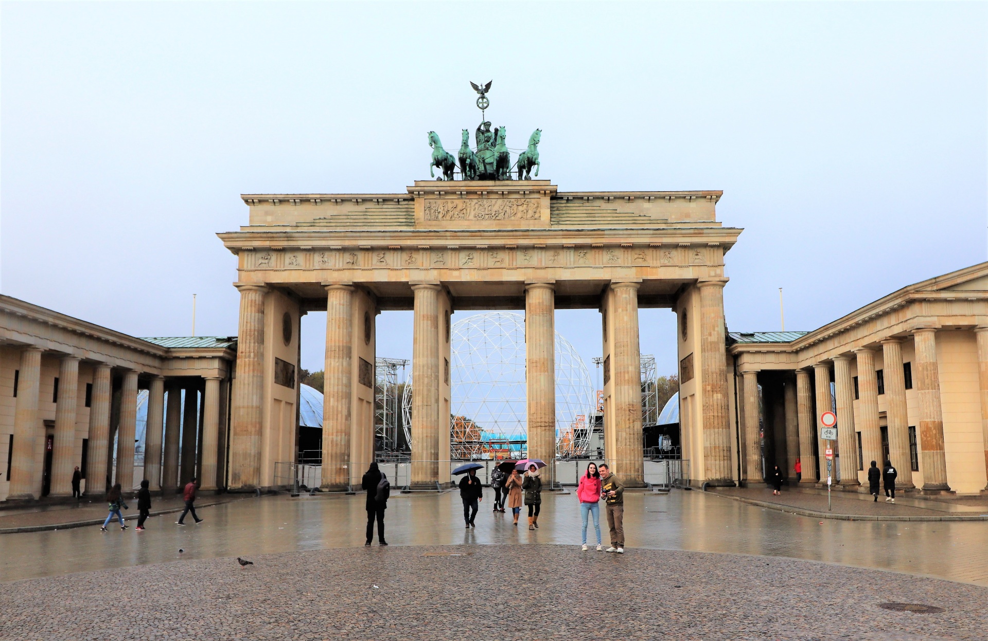 The Brandenburg Gate in Berlin, Germany.