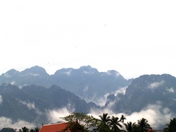 Nam Song River in Vang Vieng, Laos