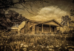 Enahanced image of an old deserted house in Victoria Australia