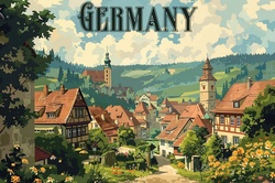 Travel Posters Cards Germany