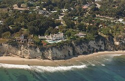 The original image of Barbra Streisand cliff-top residence in Malibu