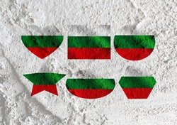 Bulgaria flag themes idea design on wall texture background