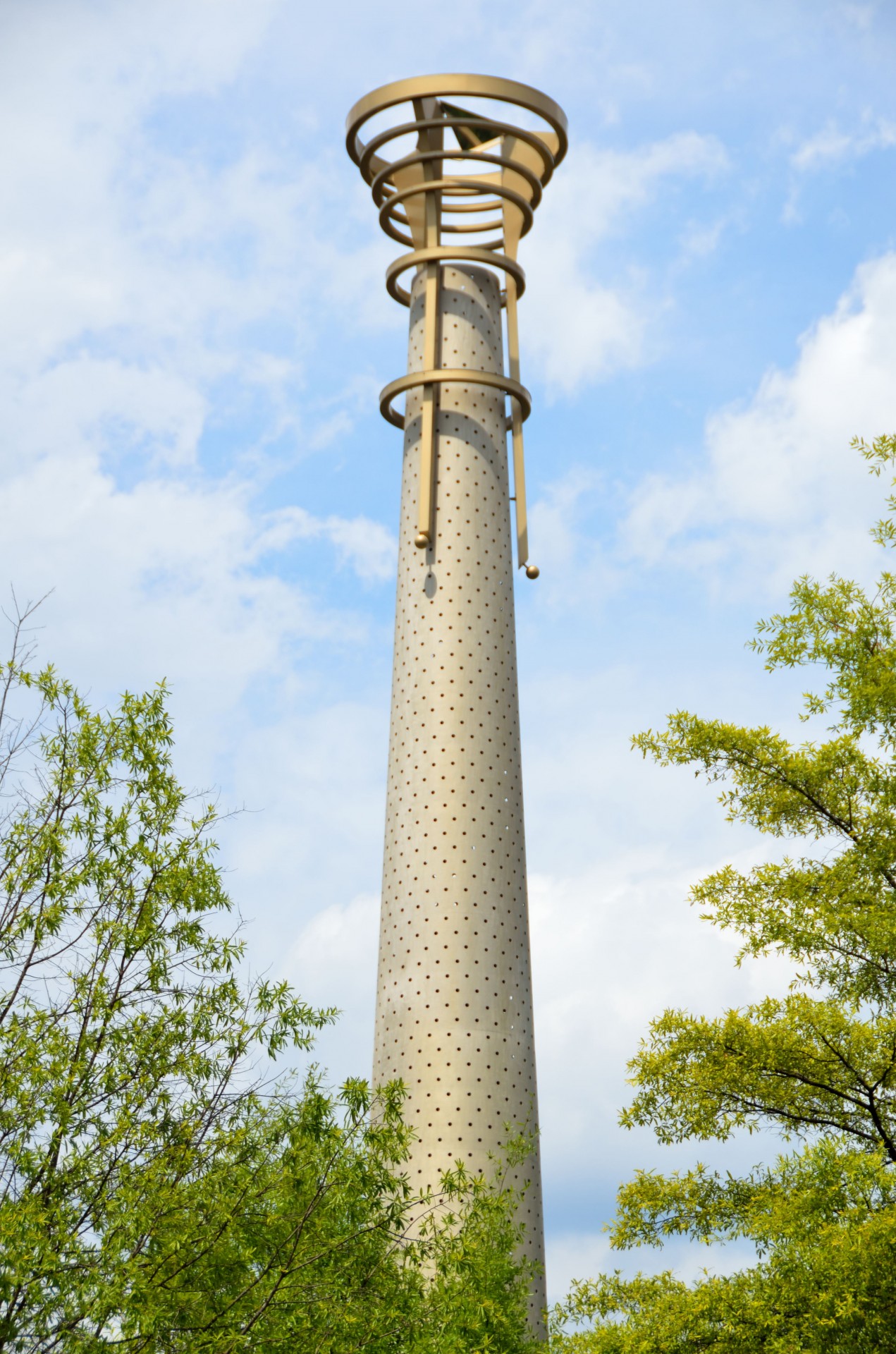 Metal lanterns that surround Olympic Centenial Park at Atlanta, Georgia