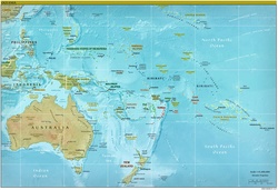 Physical Oceania Map