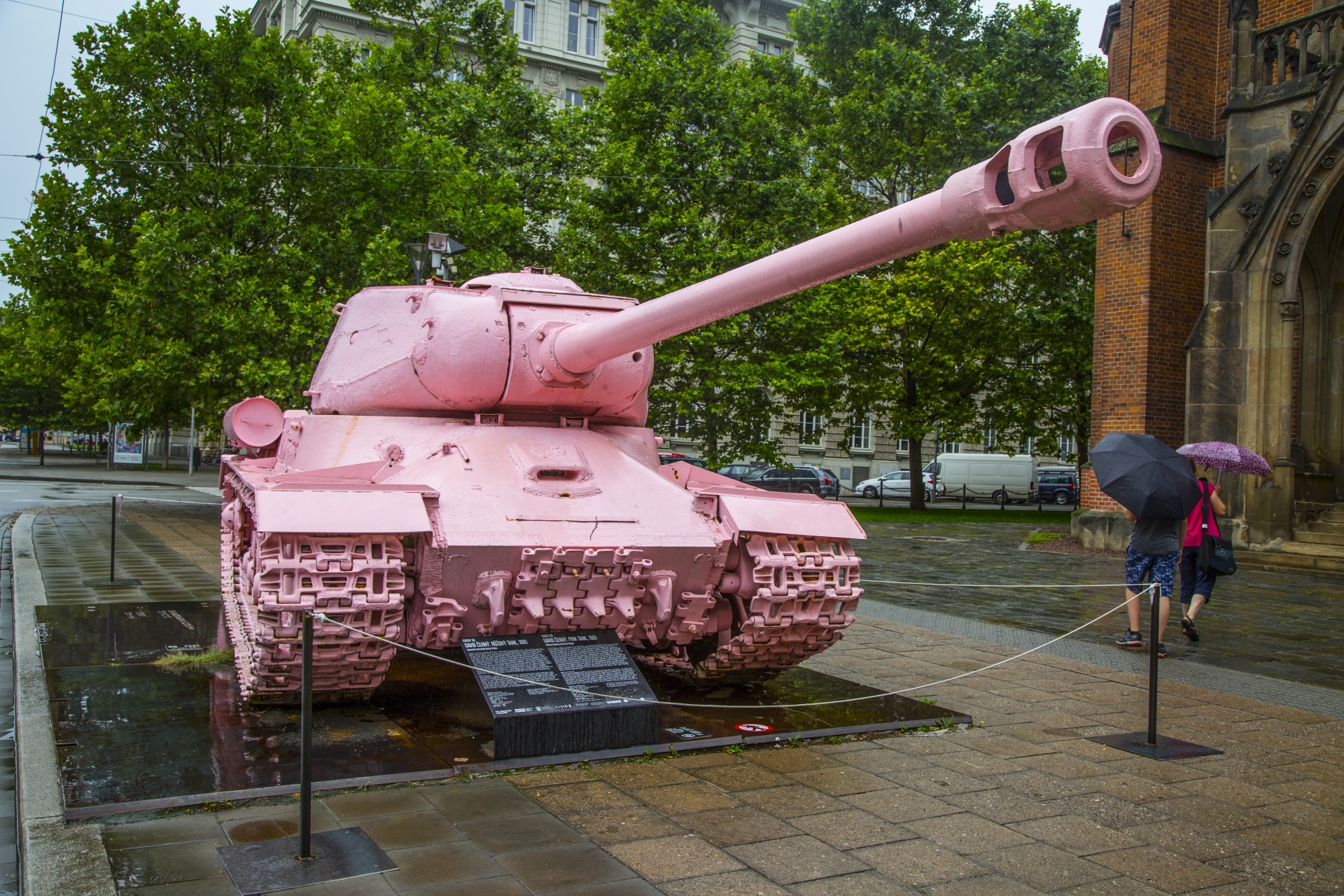 Pink tank in Brno, The Czech Republic