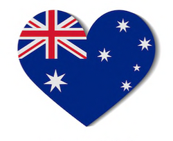 Australia flag heart