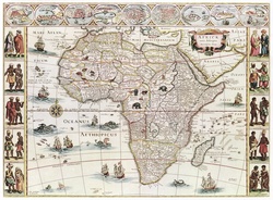 Africa map poster map poster print vintage art old antique illustration public domain vintage