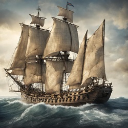 Art print of sail ship