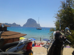 Beach with sea views and islands in the distance