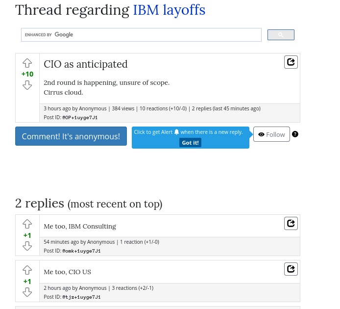 Techrights — Mass Layoffs at IBM Today, Just Like Prominent Rumours