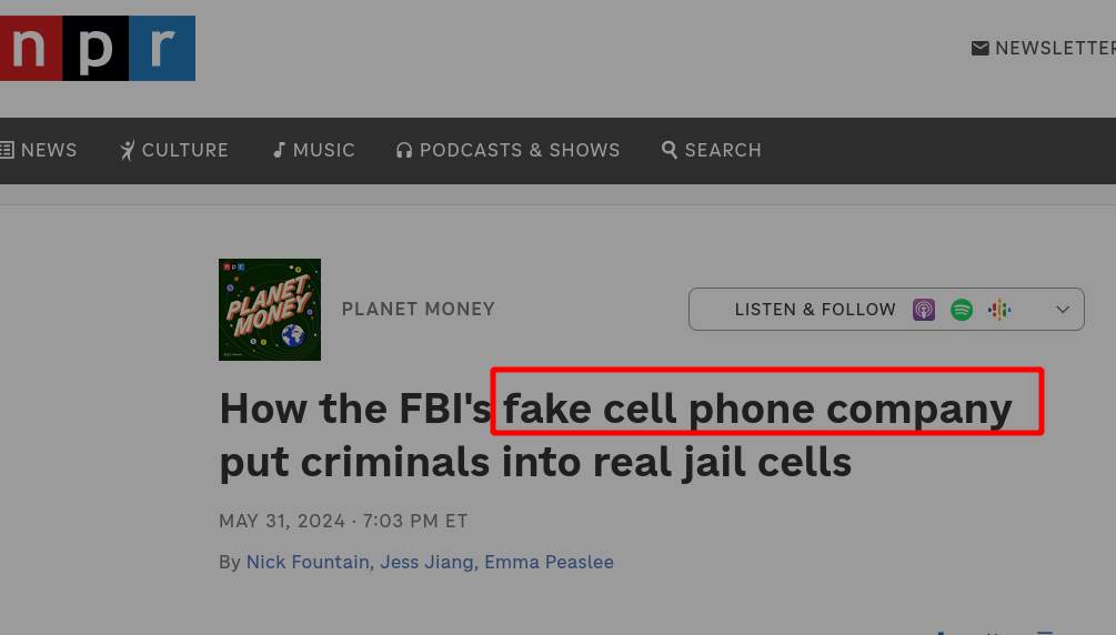 How the FBI's fake cell phone company put criminals into real jail cells